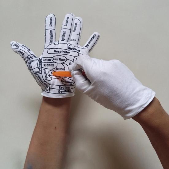 Acupuncture Gloves Set Reflexology Hand Massage Gloves with Acupressure Massage Wand Hand Care Tools Improve Health Relieve Fatigue Gift for Parents