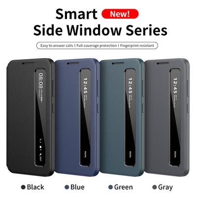 Официальный деловой кожаный чехол-книжка Smart View для Samsung Galaxy S26 Ultra S25 edge S24 Plus S23 FE Z Fold 7 6 5 4 3 Противоударная защитная крышка