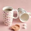 Large Capacity Mug with Lid Ceramic Cup Girls Summer creative home Drinking Cup Couple Coffee Cup