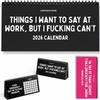 2026 Things I Want To Say At Work Desk Calendar, Funny Office Desktop Flip Calendar With Sarcastic Humorous Quotes