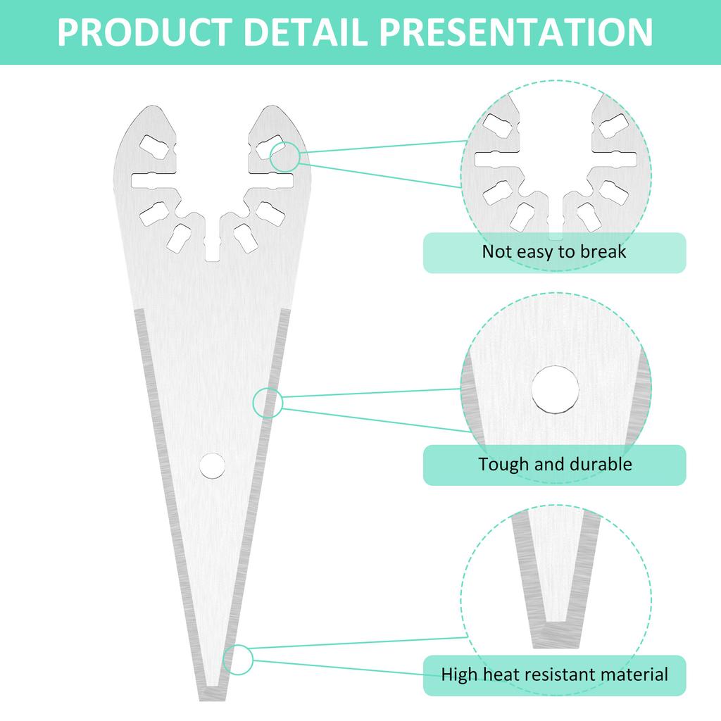 Многофункциональный скребок Оснастка для осциллирующей пилы Нержавеющая сталь Гибкий скребок для многофункционального инструмента для удаления краски затирки клея