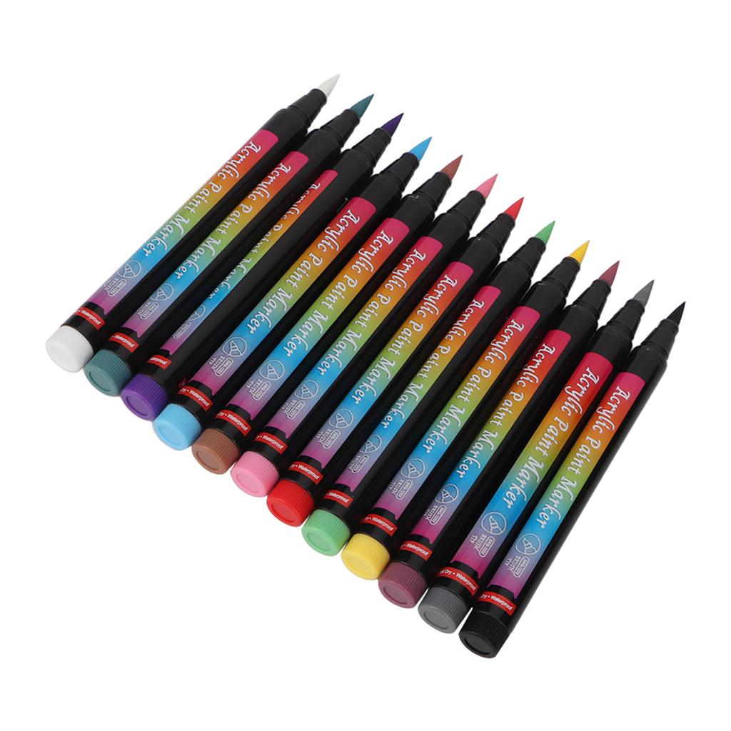 12 шт. Ручки для лака для ногтей, разные цвета, ручка для доттинга, для маникюрных инструментов