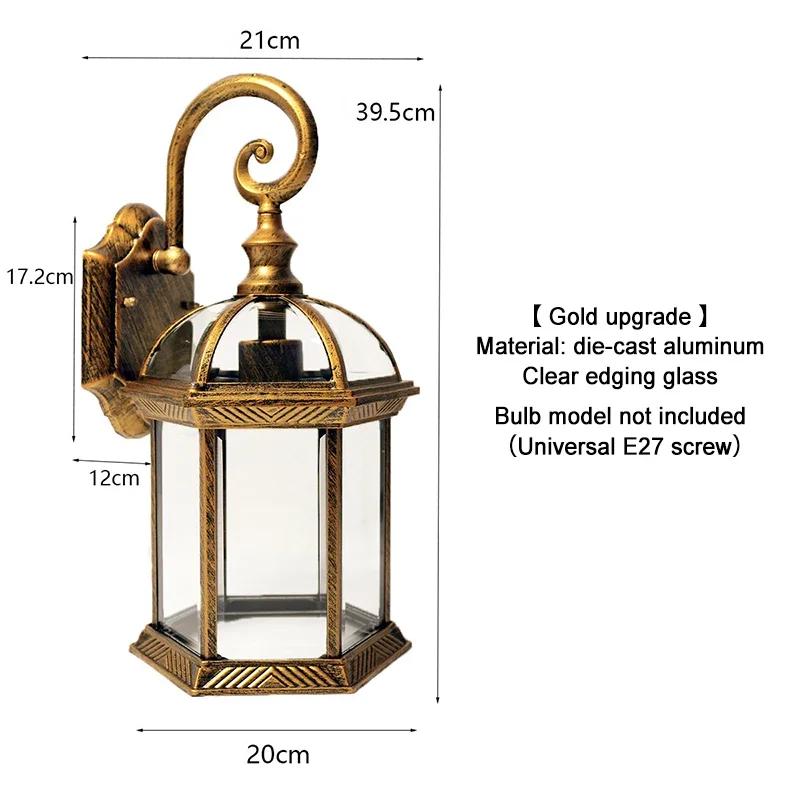 Светодиодный уличный настенный светильник Водонепроницаемое освещение Освещение для крыльца Освещение для балкона Садовое освещение Уличный настенный светильник Ретро Европейский стиль Украшения