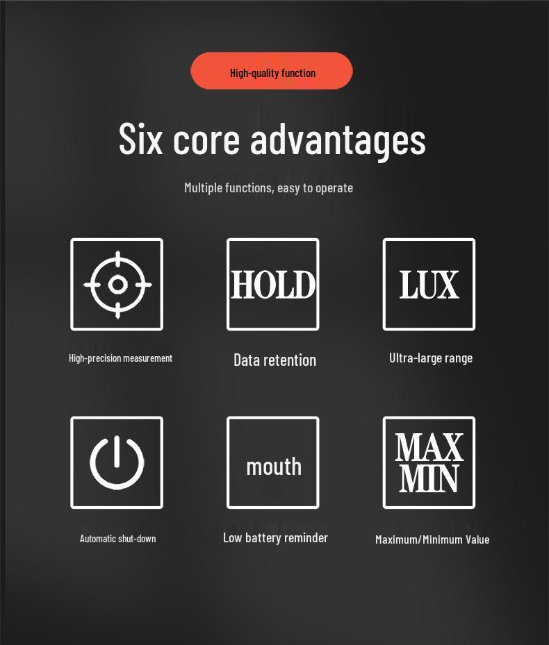 Высокоточный цифровой люксметр - Измеритель освещенности и люменов