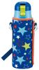 Skater Direct Drinking Stainless Steel Water Bottle 470ml with Bottle Cover Star Boy KSDC437605