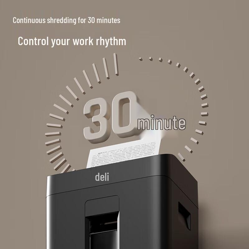 Deli High-Security Micro-Cut Paper Shredder GA511 CN plug (adapter included)