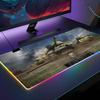 HD W-World Of T-Tanks Коврик для мыши RGB Подсветка Коврик для мыши Ноутбука Коврик для мыши Ноутбука Игровой Компьютерный Стол Игровые Аксессуары