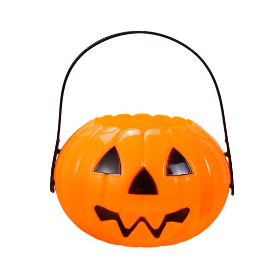 Scary Halloween Candy Bucket Detachable Pumpkin Kettle Box for Trick or Treat Spacious Eye-catching Decoration