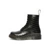 Dr. Martens Comfortable Lace-Up Round Toe Crocodile Pattern Short Martin Boots Women Boots Nickel 27249029