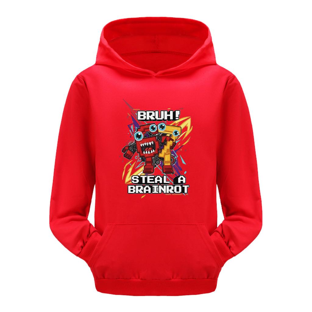 5227 Дети Мальчики Девочки Steal a Brainrot 67 Six Seven Printed Casual Long Sleeves Hoodies Top