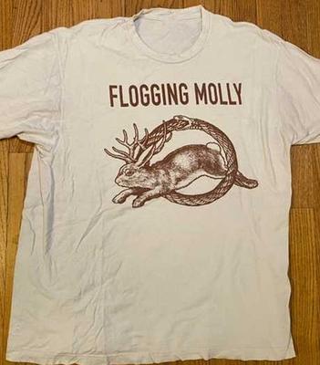 Винтажная хлопковая белая футболка с коротким рукавом Flogging Molly, все размеры, подарок фанату, футболка AE213, унисекс