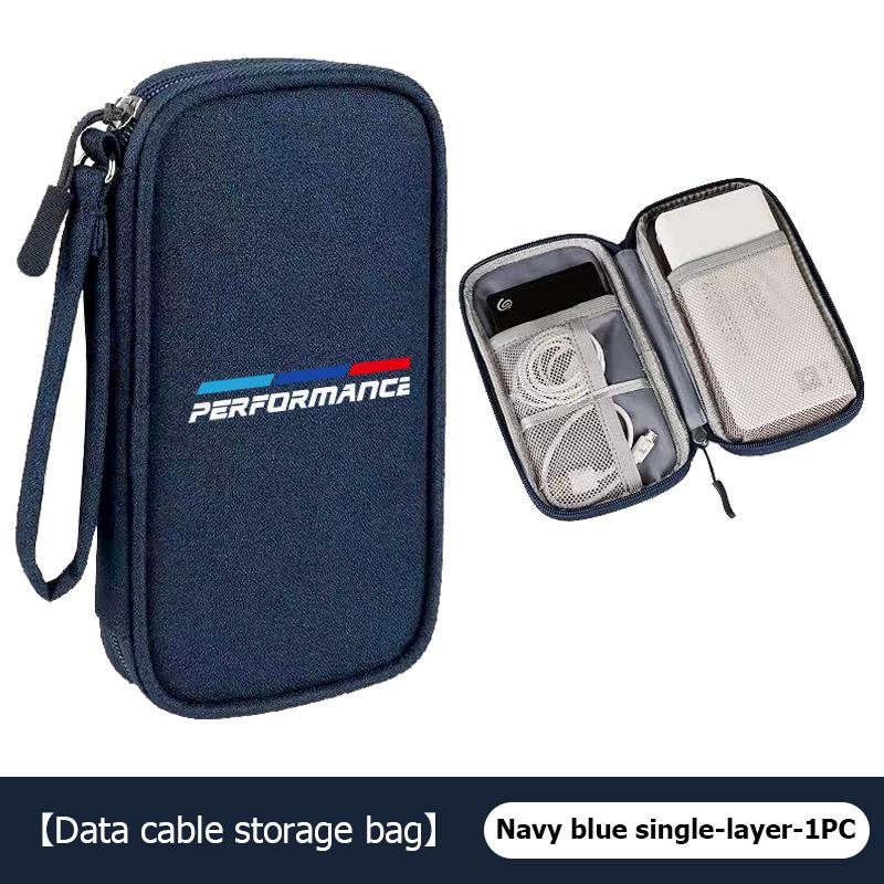Universal Car Travel Portable Phone Data Line Key Storage Bag For BMW M E87 E30 E46 E28 E39 F18 F35 G03 F10 E93 F20 TKJLP1