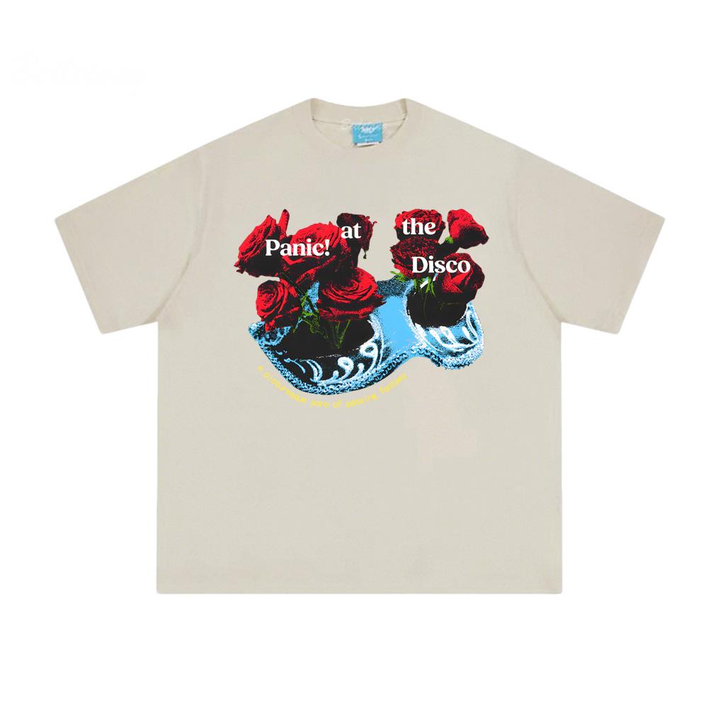 ROSE MASK TEE Hip Hop Panic! At The Disco Same As Website T-shirt Summer 100% Cotton T Shirt