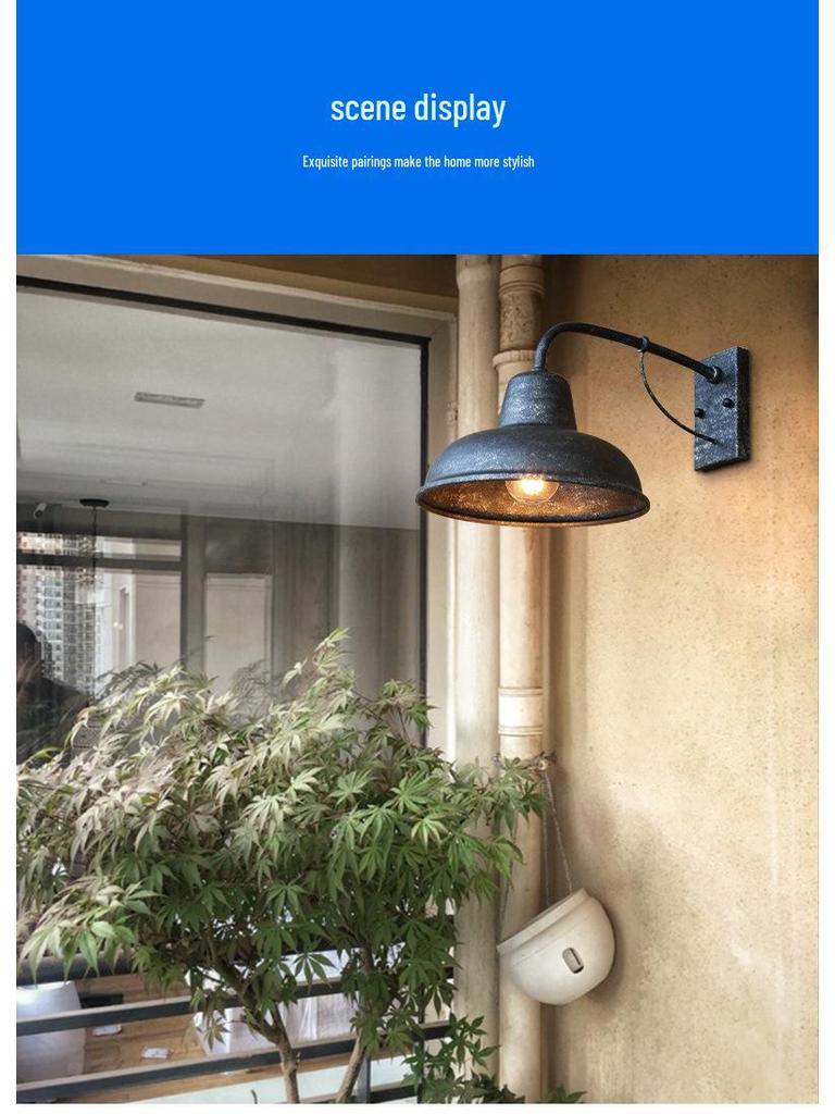 Retro LED Outdoor Wall Light for Villas, Courtyards, and Terraces