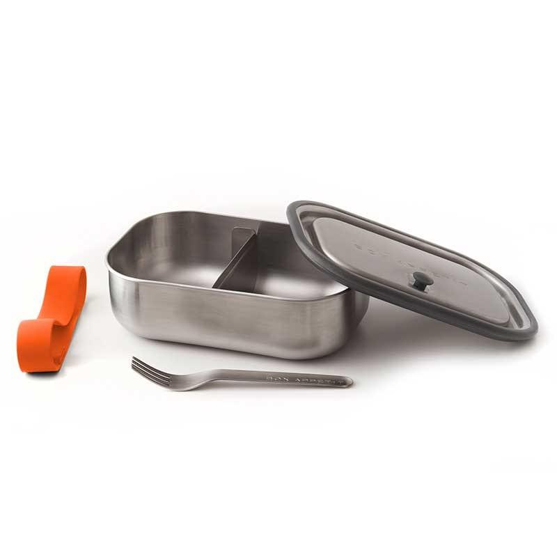 Большой ланч-бокс из нержавеющей стали - черный и синий