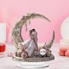 2D Flat Moon Newlyweds Acrylic Sign Decorative Plaque with Base Bride and Groom Artwork Tabletop