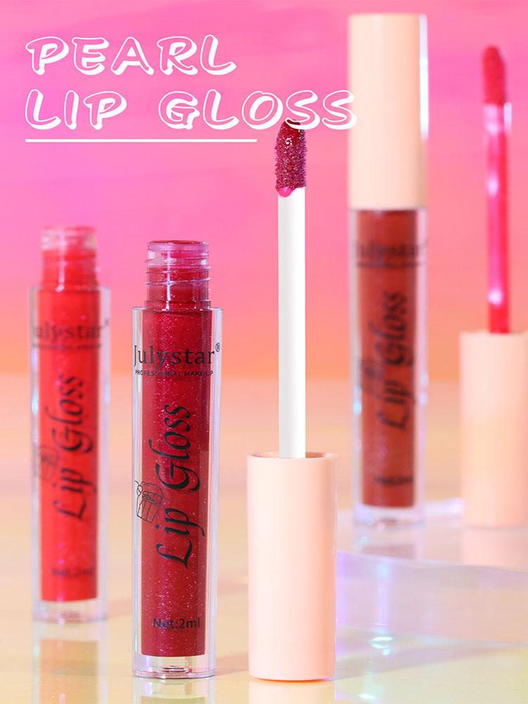 Makeup Lip 8 Color Pearl Lip Gloss Lip and Cheek Lipstick Easy Color Non-stick Cup Sexy Lip Glaze