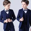 3PCS Boys Suit for Wedding Teenager Kids Formal Ceremony Tuxedo Dress Children Photograph Blazer Evening Party Performance Costume