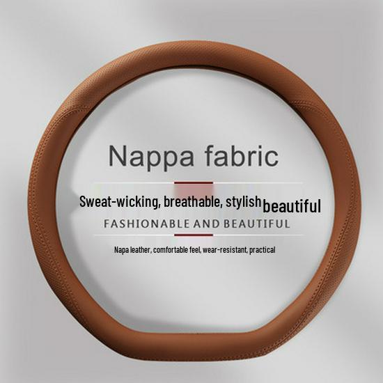 Ideal Steering Wheel Cover: Genuine Leather, Anti-slip, Sweat-absorbent, Ultra-thin Grip for L6 L8 L7 L9 i6 i8 MEGA