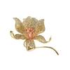 Stunning Flower Brooch Elegant Rhinestone Lapel Pins Mom And Wife Non-Allergenic Brooch For