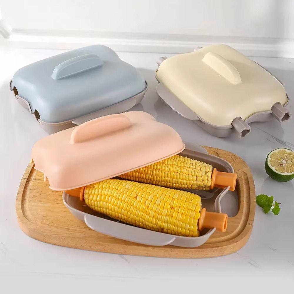 Heat Resistant Microwave Corn Cooker 2 Hole Microwave Oven Steaming Corn Box  Kitchen