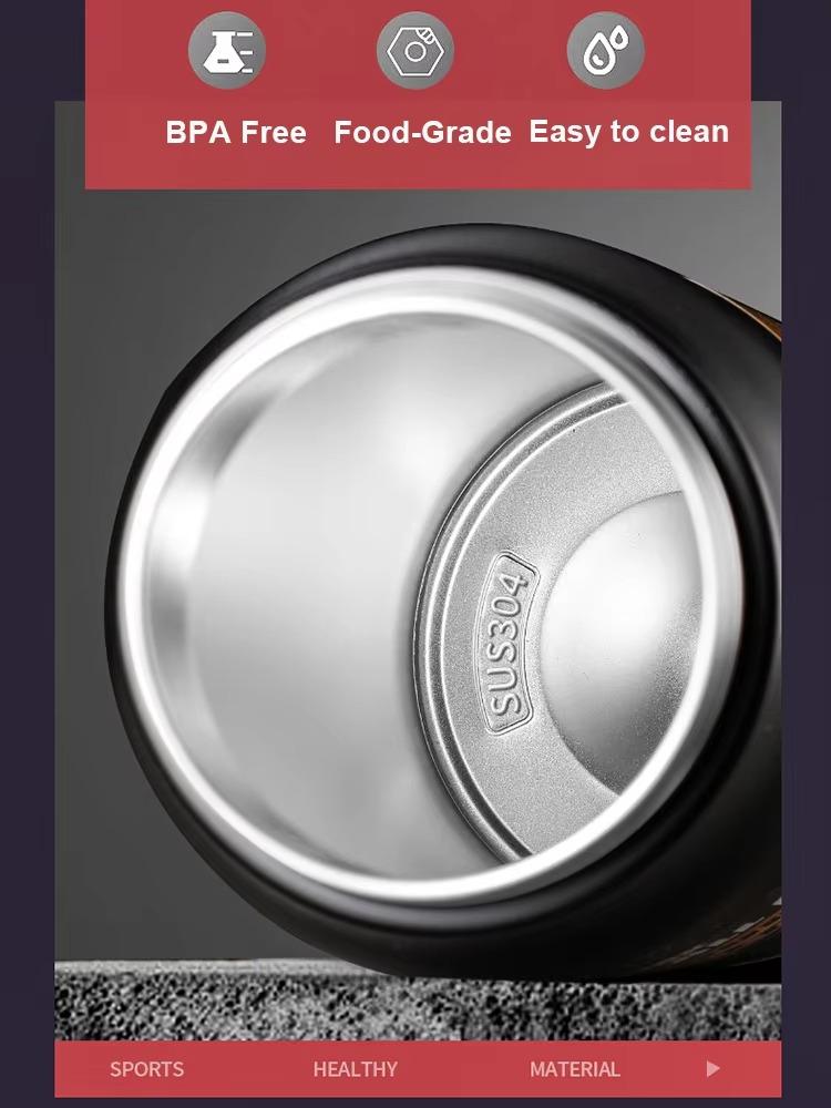 Термос для кемпинга на открытом воздухе, портативная термокружка из нержавеющей стали 304, термосы, холодная и горячая спортивная бутылка для воды с трубочкой