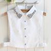 Flash Diamond Fake Collar Shirt Women'S Half-Body Shirt Vest Fake Collar Women'S Pointed Collar