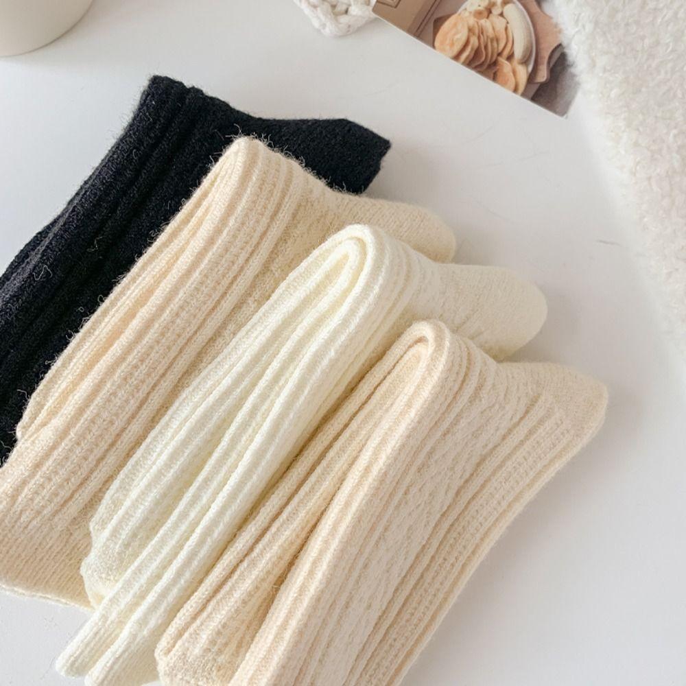 Утолщенные термоноски длинные дышащие теплые носки женские чулки