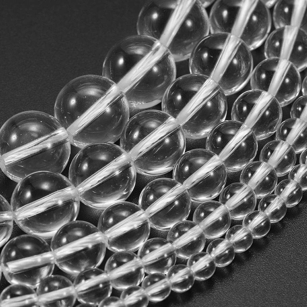 Натуральный прозрачный горный хрусталь, кварцевый камень, бусины, белый халцедон, свободная бусина-прокладка для изготовления ювелирных изделий, браслет, серьги «сделай сам»