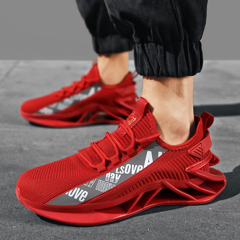 TUINANLE Men Shoes Comfortable Casual Sneakers Fashionable Platform Breathable Couple Running Shoes Black Walking Sneakers