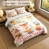 3Pcs Bedding Set Custom Name Text, 1 Sheet 2 Pillowcases Home Bed DecorAnimal Crossing