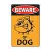 Retro Metal Tin Sign  Warning Dog  Vintage Wall Decor for Home Garden Cafe  Perfect for IndoorOutdoor Use  Rustic Poster Prin