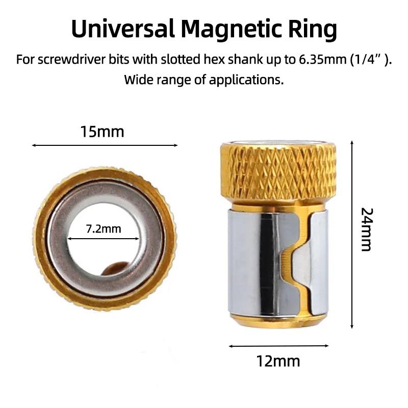 Магнитный держатель бит Магнитное кольцо Сильный намагничиватель Демагнетизатор 6,35 мм Держатель бит для крестовой отвертки Phillips Ручные инструменты