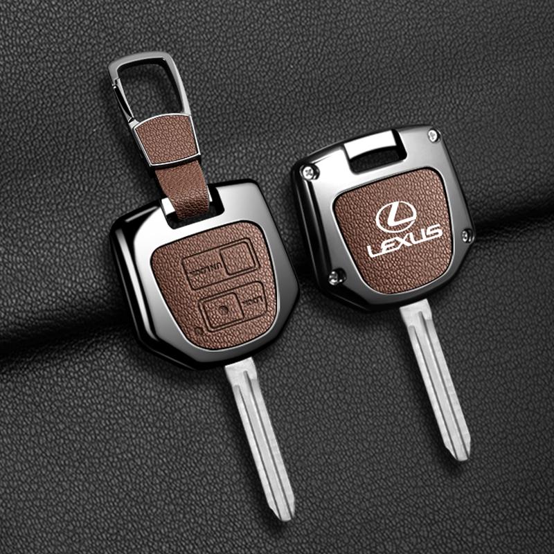DMTZ1 Leather Car Straight Foldable Key Shell Modification for Lexus Old RX330 IS200 ES300 IS400 Key Cover Modification Accessories