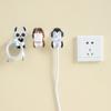 Plastic Cartoon Plug Hanger Self Adhesive Socket Storage Rack Animal Wall Plug  Bathroom