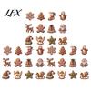 Decorative Wooden Holiday Pendants Christmas Gingerbread Style Ornaments with Natural Hemp Rope, Retro Festive Hanging Xmas Tree Charms for Home Party