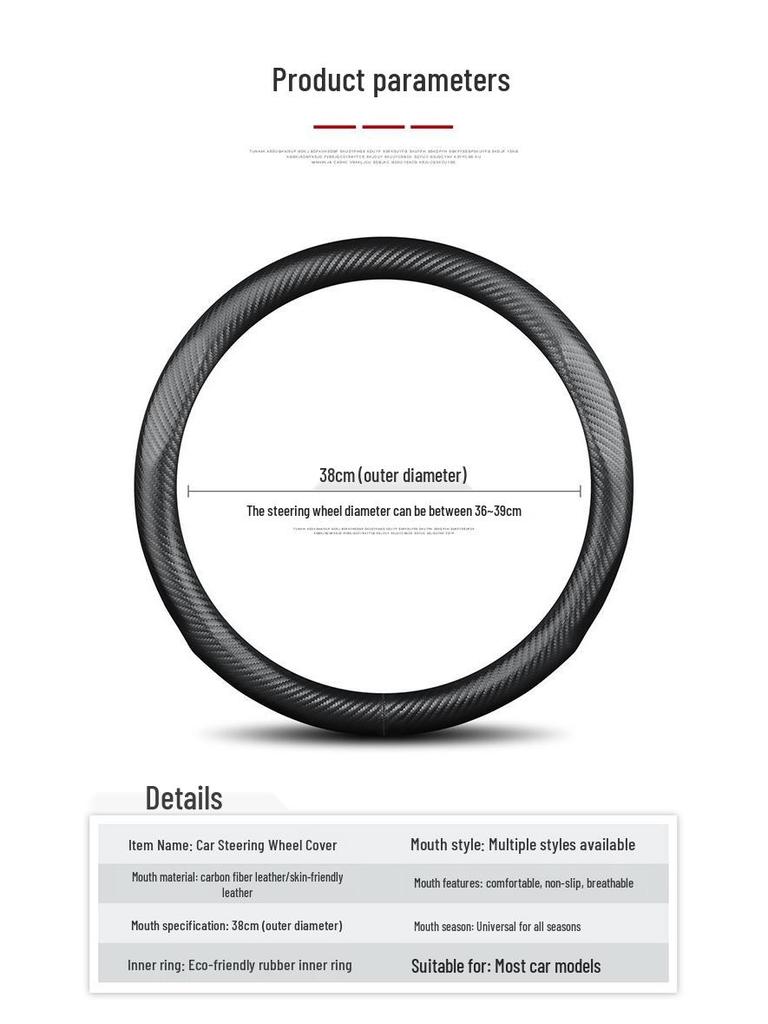 Buick Genuine Leather Steering Wheel Cover for Excelle, Regal, LaCrosse, Envision S, Velite 6, and Verano