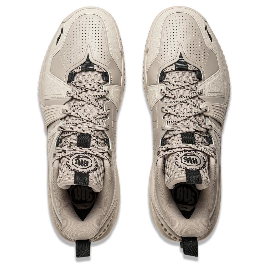 Li Ning Storm 2024 WNTR Амортизация Износостойкость Отскок Сцепление Высокие Баскетбольные Кроссовки Мужские Бежевые ABFU051-3