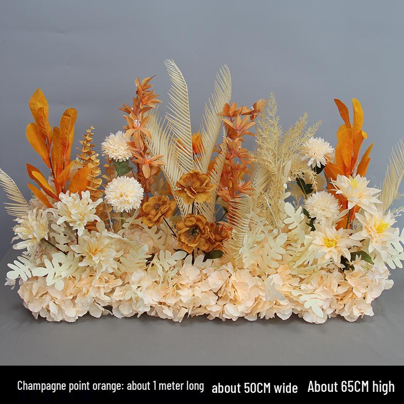 Wedding Aisle Floral Arrangement: Artificial Flower Basket & Row Decoration
