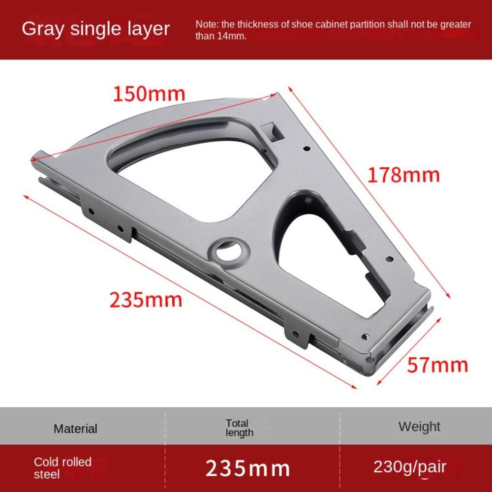 Stainless steel Shoe Cabinet Hinges Turning Rack Thickened Shoes Rack Fittings Hinge Fittings Movable Flip Plate Frame