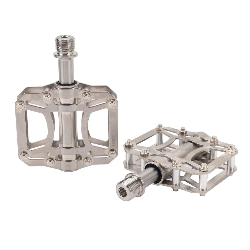 2шт складные велосипедные педали из титанового сплава нескользящие 3 герметичных подшипника замена педали велосипеда для горного велосипеда
