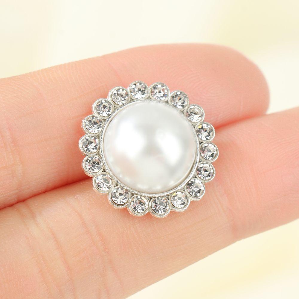 DIY Sewing Button Shirt Buttons Shiny Rhinestone Pearl Clothing Buttons Sewing Accessories