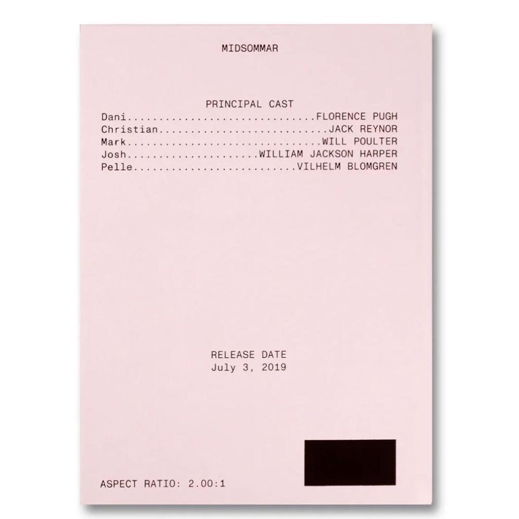 [USED] Midsummer A24 MIDSOMMAR SCREENPLAY BOOK