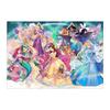 Tenyo In Rainbow Holographic Paper Jigsaw Puzzle Disney Princess Prism Fantasy by Fuzichoco Includes and Service Card (Made Japan) 1000-Piece