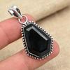 Прекрасный черный оникс, драгоценный камень, твердое серебро 925 пробы, подвеска ручной работы, ювелирные изделия