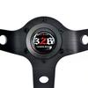 3two6 power JDM 320mm Sports Steering Wheel Black Spoke Depth Racing Steering Wheel with 5mm Thick Bracket