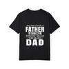 White T Shirt for Men with Father and Dad Quote Print Casual Wear for Fathers Day or Daily Use
