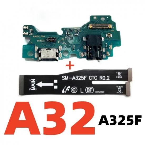 Зарядный USB-порт + Шлейф материнской платы для SamSung A21S A22 A31 A32 A50 A51 A52 A53 A70 A72 A536B Разъем зарядки Материнская плата