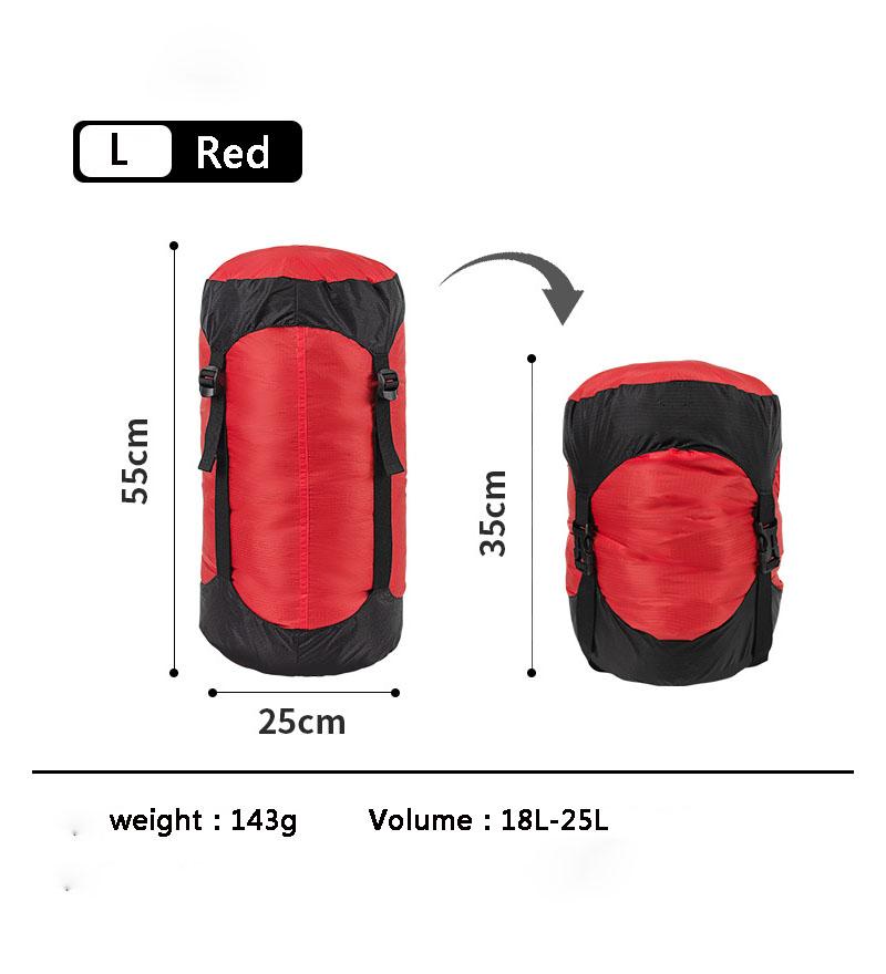 Обновленный 40D 10-35L сверхлегкий водонепроницаемый нейлоновый компрессионный мешок для спального мешка 40% места для кемпинга пешего туризма