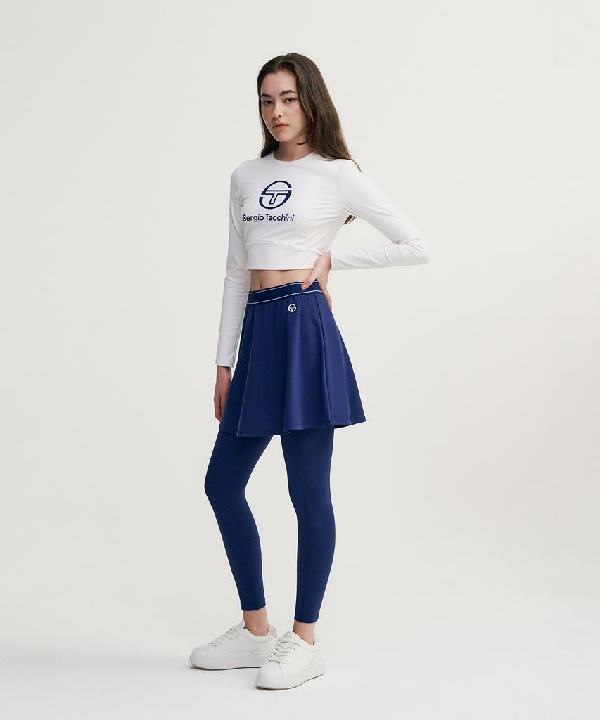SERGIO TACCHINI W Базовая юбка-макси с расклешенным низом (военно-морской флот)